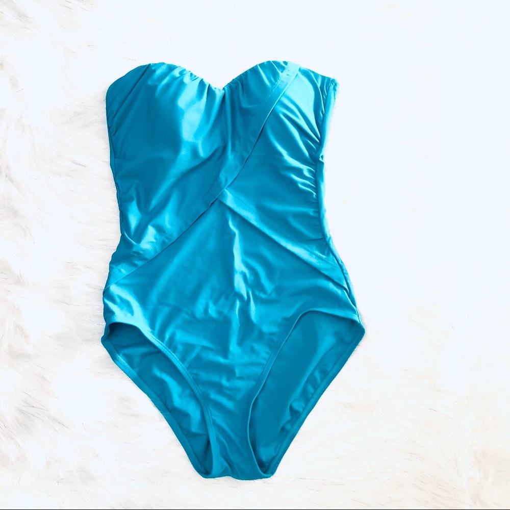 INTO THE BLEU STRAPLESS ONE PIECE SWIMSUIT.SIZE 10